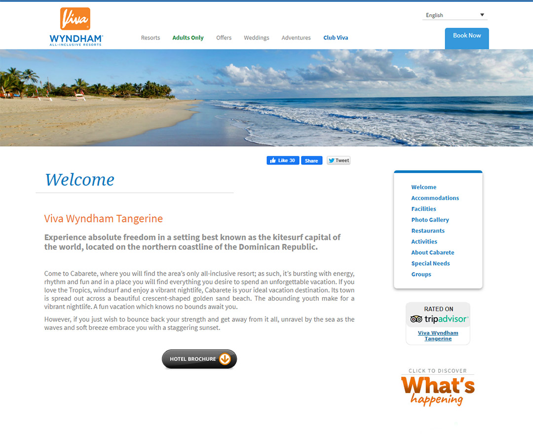 Diseño de Website Viva Resorts