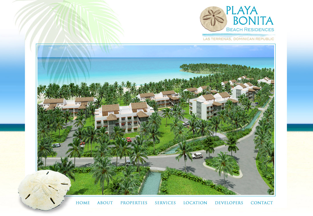 Pantalla del website Playa Bonita diseñado por Grupo Interactivo
