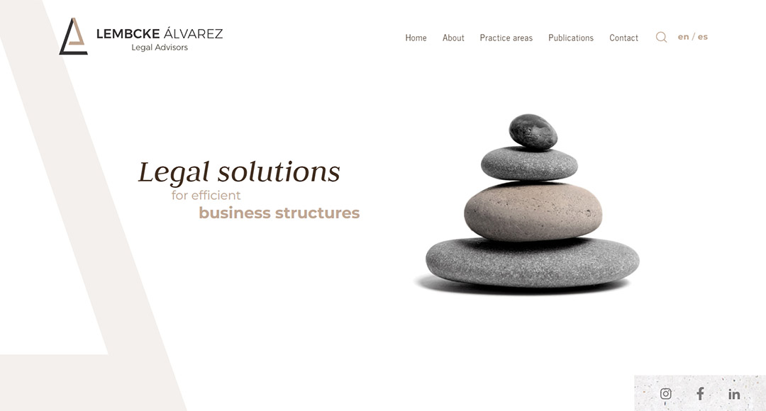 Website Lembcke Álvarez: Legal Advisors