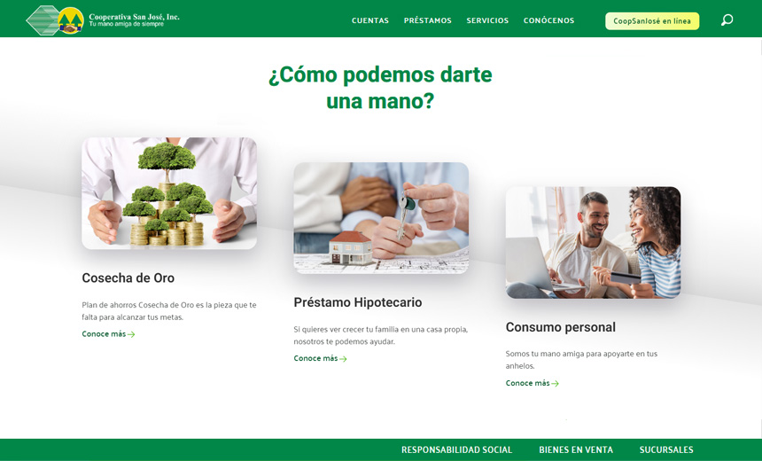Cooperativa San José - nuevo website