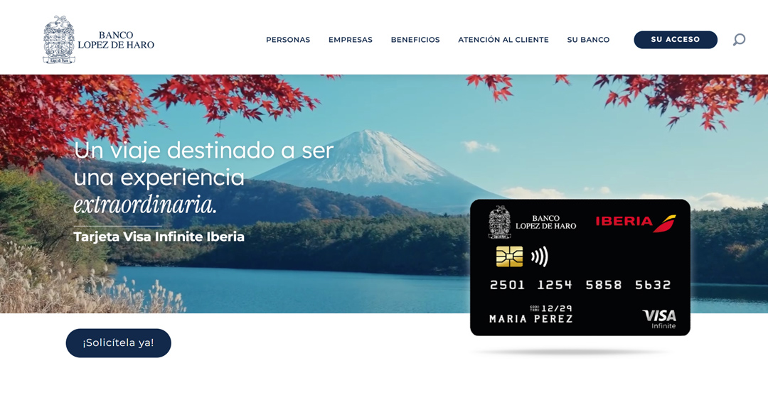 Banco López de Haro - Website diseñado por Grupo Interactivo
